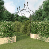 VidaXL Gartenbögen 2 Stück 120x38x260 cm Stahl schwarz