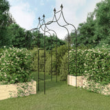 Vidaxl Garden Arches 2 PCS 120x38x260 cm stål sort sort