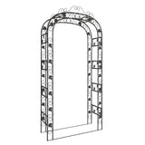 VidaXL Gartenbogen 116x45x240 cm Stahl schwarz