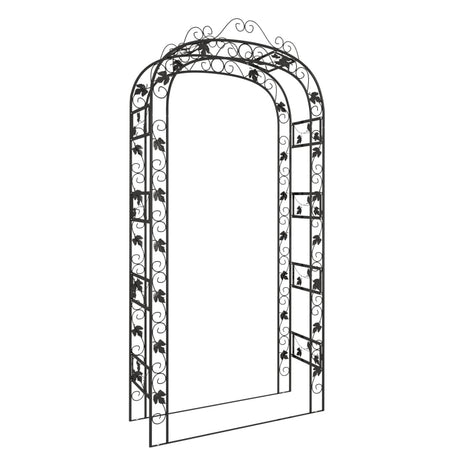 VidaXL Gartenbogen 116x45x240 cm Stahl schwarz