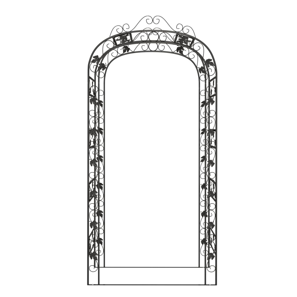 VidaXL Gartenbogen 116x45x240 cm Stahl schwarz
