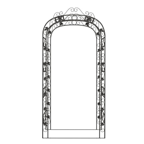 VidaXL Gartenbogen 116x45x240 cm Stahl schwarz