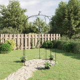 Vidaxl jardin arc Ø180x255 cm en acier noir