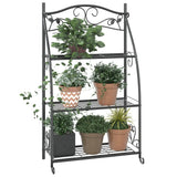 Vidaxl Flower rack 56x30x96 cm steel black