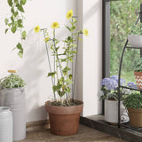 VidaXL Pflanzenstäbe 20 Stk. 61 cm Stahl dunkelgrün