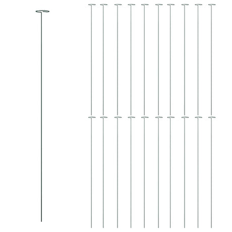 VidaXL Pflanzenstecker 20 Stk. 91 cm Stahl dunkelgrün