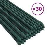VidaXL Pflanzenpfähle 30 Stk. 180 cm Stahlgrün