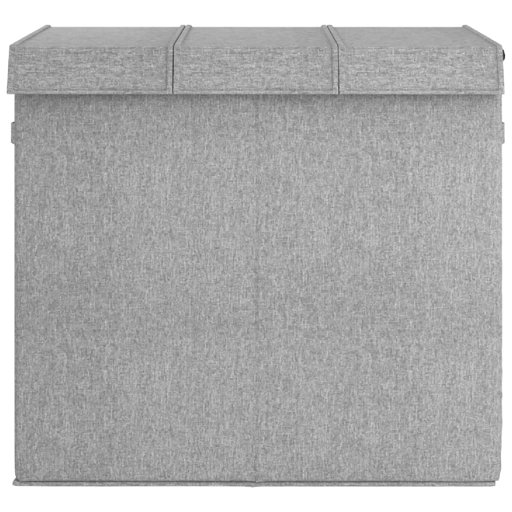 Vidaxl Laundry basket Collapsible 64.5x34.5x59 cm Art linen gray