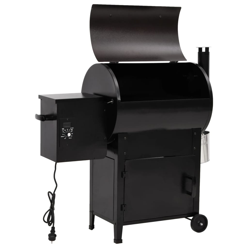 VidaXL Pelletgrill mit Kamin 104 cm Eisen schwarz