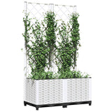 Vidaxx Pflanzgefäß mit Spalier 80x40x136 cm Polypropylen weiß
