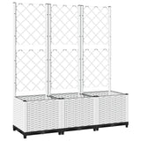 Vidaxx Pflanzgefäß mit Spalier 120x40x136 cm Polypropylen weiß