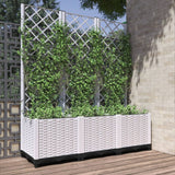 Vidaxx Pflanzgefäß mit Spalier 120x40x136 cm Polypropylen weiß
