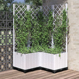 Vidaxx Pflanzgefäß mit Spalier 80x80x136 cm Polypropylen weiß