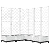 Vidaxx Pflanzgefäß mit Spalier 120x120x121,5 cm Polypropylen weiß