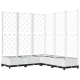 VidaXL Planter with Latwerk 120x120x121.5 cm Polypropene white