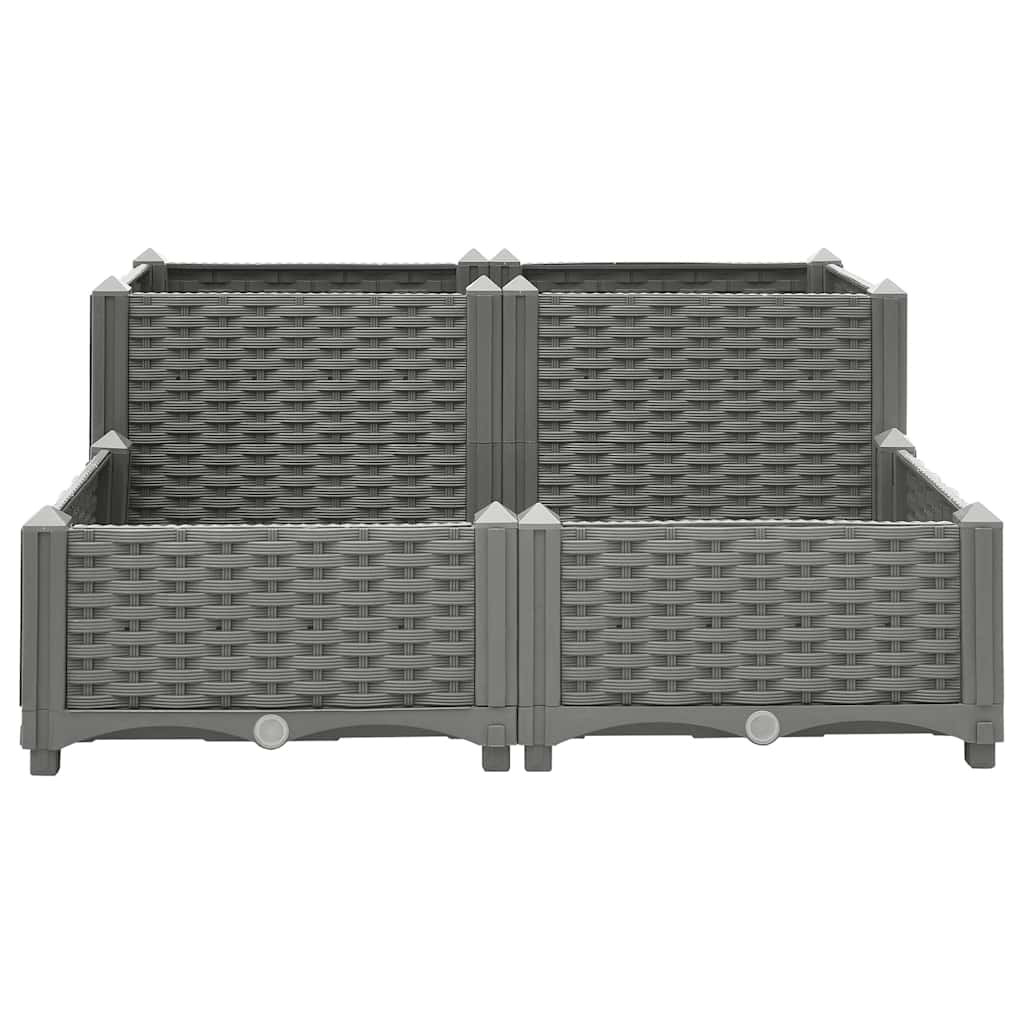 VidaXL Pflanzgefäß erhöht 80x80x38 cm Polypropylen