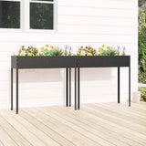 VidaXL Pflanzgefäße 2 Stück verzinkter Stahl Anthrazit