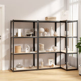 VidaXL Lagerregal 4-lagig 3 Stk. Stahl verarbeitetes Holz anthrazitfarben