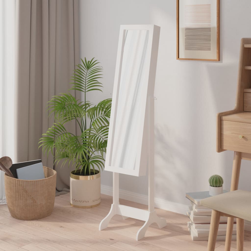 Vidaxx Spiegel freistehend 34x37x146 cm weiß