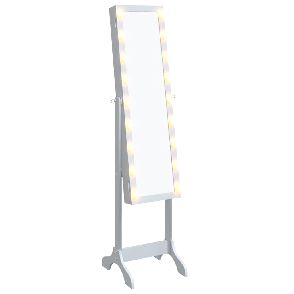 Vidaxl Spigel enttäuscht mat LED 34x37x146 cm wäiss