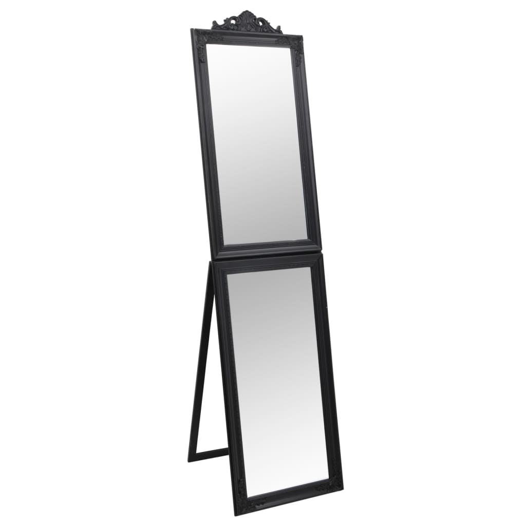 Vidaxx Spiegel freistehend 50x200 cm schwarz