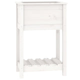 Planteur vidaxl avec étagère 54x34.5x81 cm en pin massif blanc