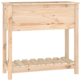 VidaXL Pflanzgefäß mit Ablage 82,5x34,5x81 cm massives Kiefernholz