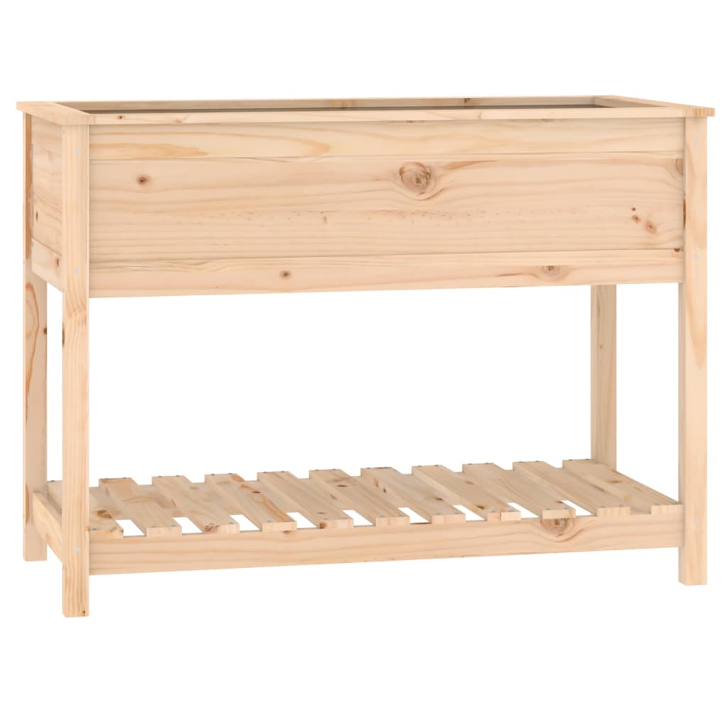 Vidaxx Pflanzgefäß mit Ablage 111,5x54x81 cm massives Kiefernholz