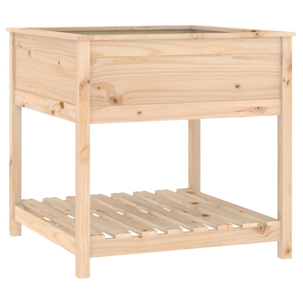 VidaXL Planter with shelf 82.5x82.5x81 cm solid pine