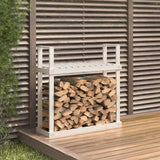 Vidaxx Kaminholzregal 110x35x108,5 cm massives Kiefernholz weiß