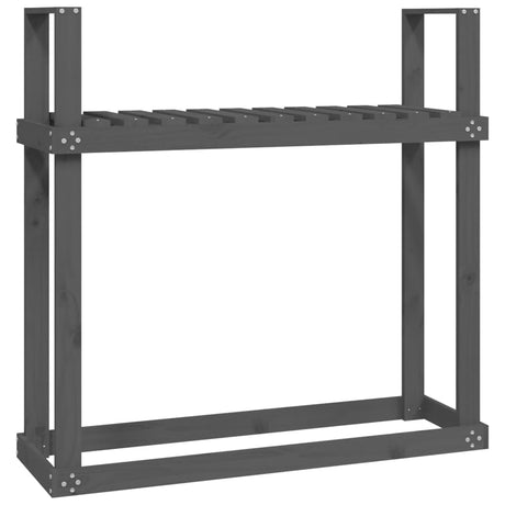 Vidaxx Kaminholzregal 110x35x108,5 cm massives Kiefernholz grau