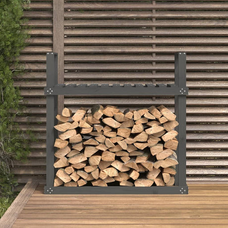 Vidaxx Kaminholzregal 110x35x108,5 cm massives Kiefernholz grau