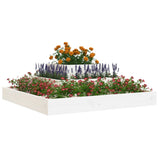 Vidaxx Pflanzgefäß 80x80x27 cm massives Kiefernholz weiß