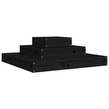 Vidaxx Pflanzgefäß 80x80x27 cm massives Kiefernholz schwarz