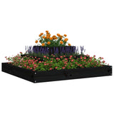 Vidaxx Pflanzgefäß 80x80x27 cm massives Kiefernholz schwarz