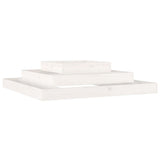 Vidaxx Pflanzgefäß 110x110x27 cm massives Kiefernholz weiß