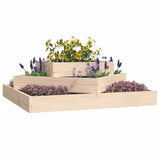 Vidaxl plantenbak 83x83x27 cm massief grenenhout