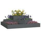 Vidaxx Pflanzgefäß 83x83x27 cm massives Kiefernholz grau