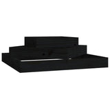 VidaXL Pflanzgefäß 83x83x27 cm massives Kiefernholz schwarz