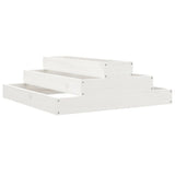 Vidaxx Pflanzgefäß 80x80x27 cm massives Kiefernholz weiß