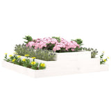 Vidaxx Pflanzgefäß 110x110x27 cm massives Kiefernholz weiß