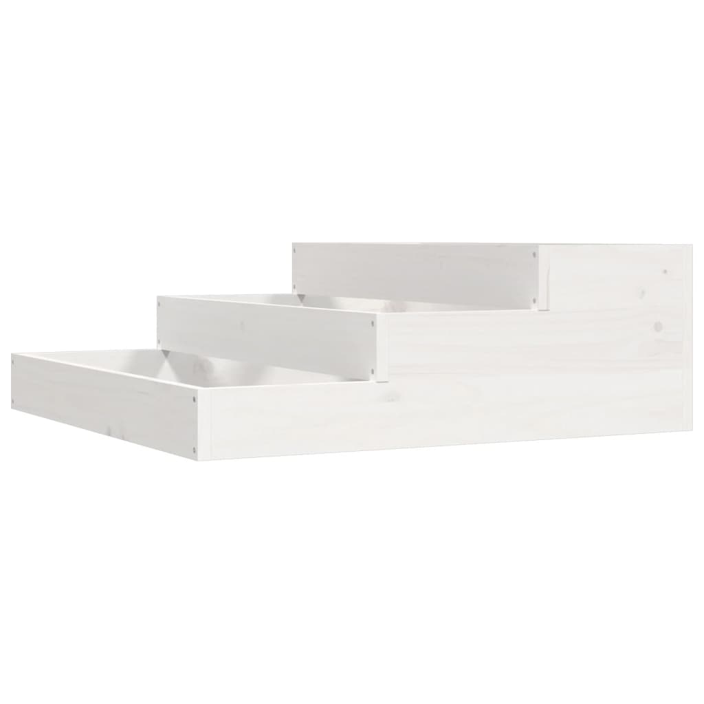 Vidaxx Pflanzgefäß 78x78x27 cm massives Kiefernholz weiß