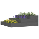 Vidaxx Pflanzgefäß 78x78x27 cm massives Kiefernholz grau