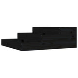 Vidaxx Pflanzgefäß 78x78x27 cm massives Kiefernholz schwarz