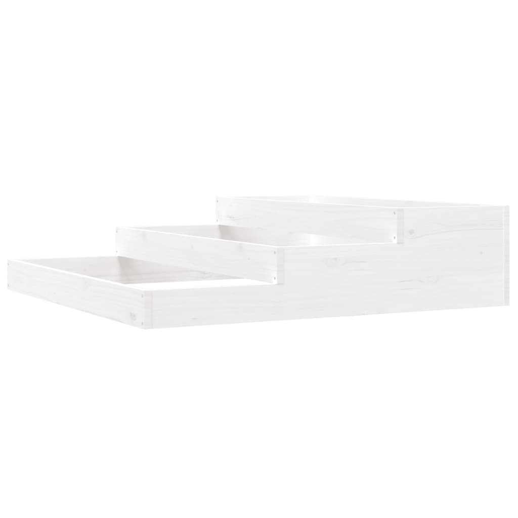 Vidaxx Pflanzgefäß 107x107x27 cm massives Kiefernholz weiß