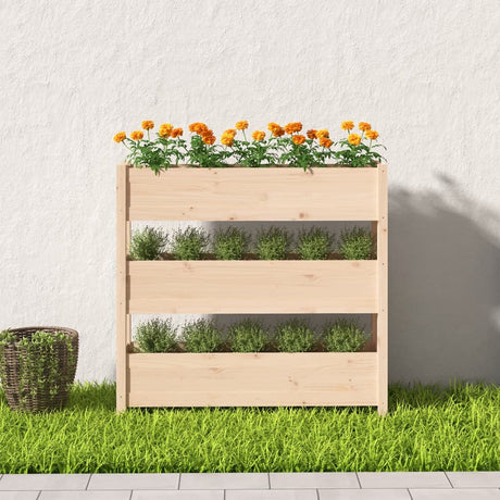 Vidaxx Pflanzgefäß 112x25x104,5 cm massives Kiefernholz