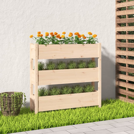 Vidaxx Pflanzgefäß 112x25x104,5 cm massives Kiefernholz