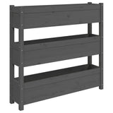 Vidaxx Pflanzgefäß 112x25x104,5 cm massives Kiefernholz grau