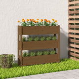 Vidaxx Pflanzgefäß 112x25x104,5 cm massives Kiefernholz honigbraun