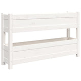 Vidaxx Pflanzgefäß 112x25x66 cm massives Kiefernholz weiß